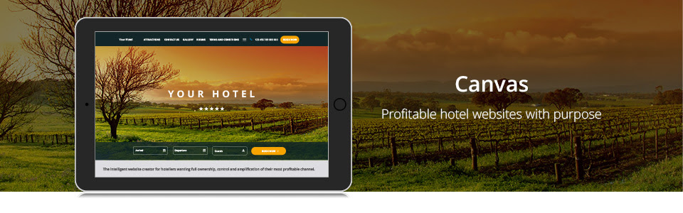 independent hotels websites by canvas