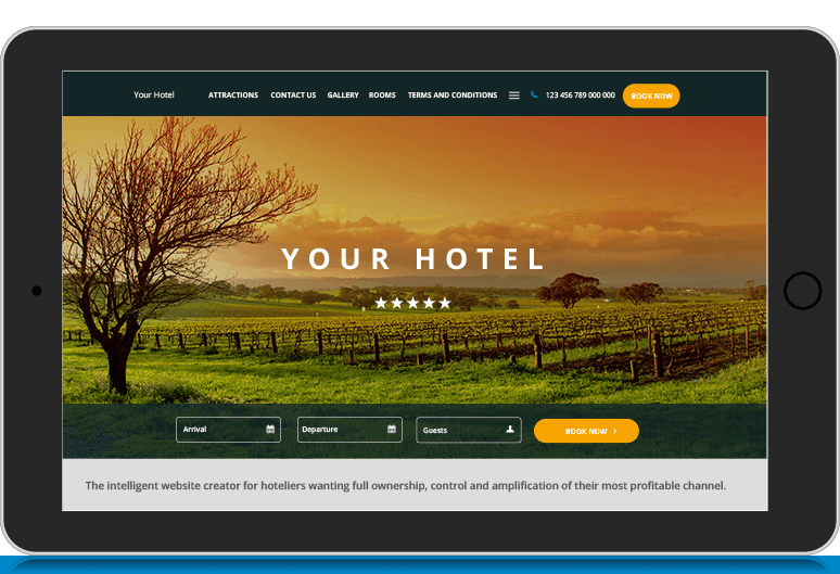 Canvas website design on tablet
