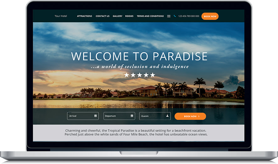 Canvas Tropical Paradise Website Template