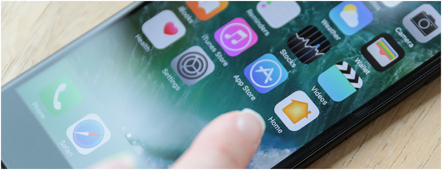 Person using hotel mobile app