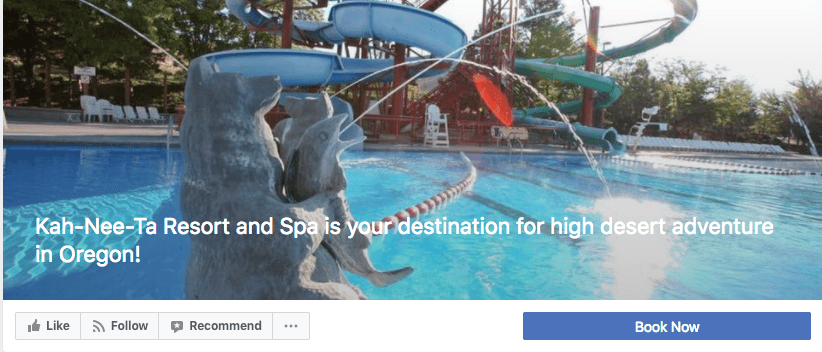 Hotel gets more direct bookings from their Facebook page with a booking button