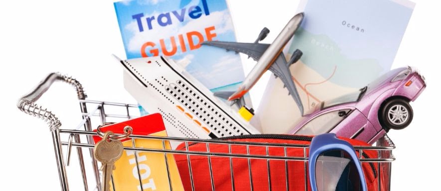 Shopping cart of hotel and travel good