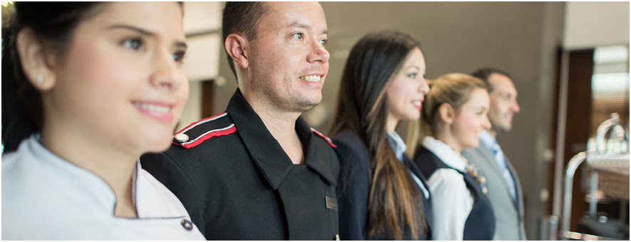 team of hotel staff