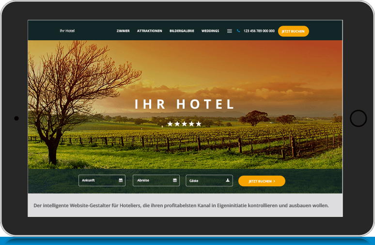 Hotel erstellt Webseite mit Canvas von SiteMinder