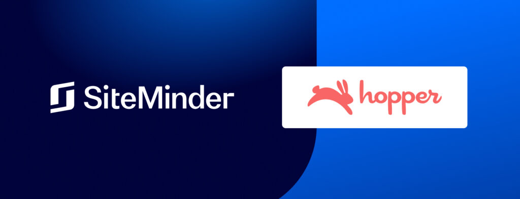 SiteMinder Hopper partnership announcement logos