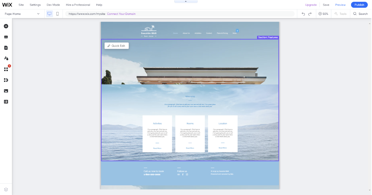 Image showing how tomchoose a wix template