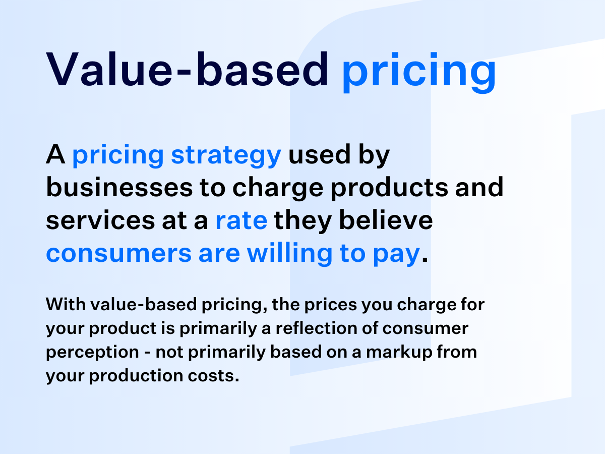 Image explaining value added pricing