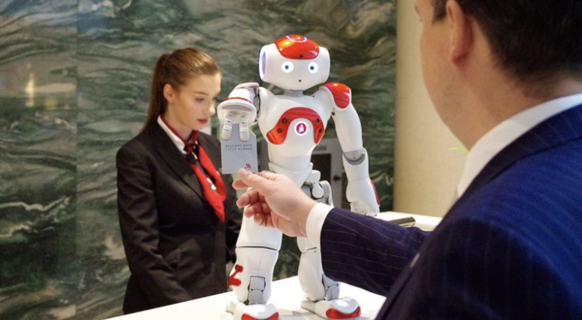 Image of a hotel robot