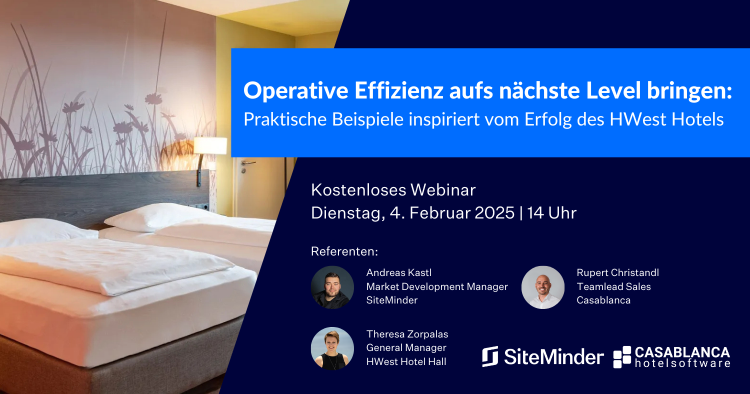 Webinar: SiteMinder, Casablanca & HWest Hotel