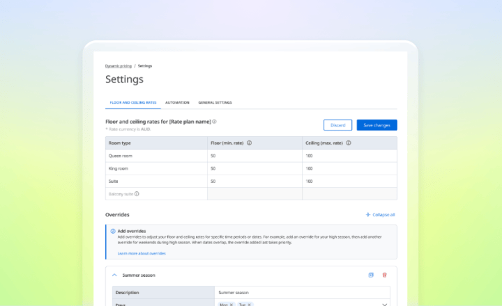 Pricing rules override